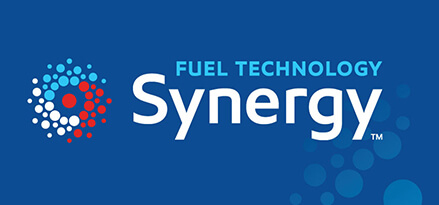 synergy fuel technology logo background